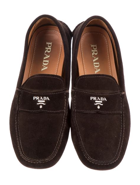 mens prada driving loafers|brown suede espadrilles men.